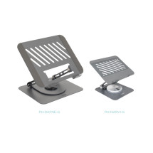 foto de TooQ Soporte Elevador con rotaci?n 360? y ajustable, para dispositivos de 11?-17?, Color Gris Oscuro