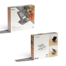 foto de TooQ Soporte Elevador con rotaci?n 360? y ajustable, para dispositivos de 11?-17?, Color Gris Oscuro