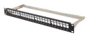 foto de PATCH PANEL LANBERG 24 PUERTOS 1U RACK 19 FTP PARA MODULOS KEYSTONE NEGRO