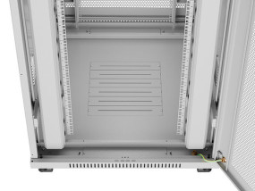 foto de ARMARIO LANBERG RACK 19 27U 800X1000 FLAT PACK GRIS PUERTA PERFORADA CON LCD