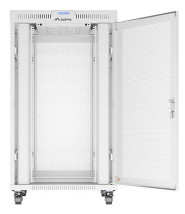 foto de ARMARIO LANBERG RACK 19 27U 800X1000 FLAT PACK GRIS PUERTA PERFORADA CON LCD