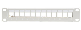 foto de PATCH PANEL LANBERG 12 PUERTOS 1U RACK 10 FTP PARA MODULOS KEYSTONE GRIS