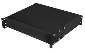 foto de CAJON PARA RACK 19 2U 483X360MM HASTA 90KG NEGRO CIERRE FRONTAL