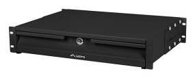 foto de CAJON PARA RACK 19 2U 483X360MM HASTA 90KG NEGRO CIERRE FRONTAL