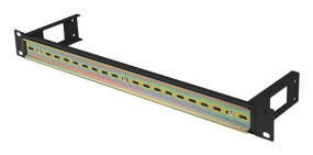 foto de CARRIL DE MONTAJE DIN LANBERG 1U TS-35 PARA RACK 19 NEGRO