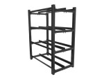 foto de ESTANTERIA LANBERG BATERIAS UPS 830X454 2 FILAS 4 NIVELES 8 MARCOS FLAT PACK BK