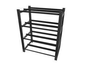 foto de ESTANTERIA LANBERG BATERIAS UPS 830X454 2 FILAS 4 NIVELES 8 MARCOS FLAT PACK BK