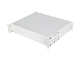 foto de CAJON LANBERG PARA RACK 19 2U 483X360MM HASTA 90KG GRIS CIERRE FRONTAL