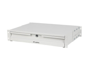 foto de CAJON LANBERG PARA RACK 19 2U 483X360MM HASTA 90KG GRIS CIERRE FRONTAL