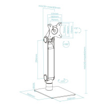 foto de SOPORTE MESA TOOQ PANTALLA 17-32 NEGRO