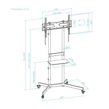foto de SOPORTE SUELO TOOQ RUEDAS KEFREN 37-70 NEGRO