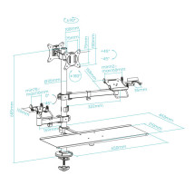 foto de SOPORTE MESA TOOQ TPV/IMPRESORA/PANTALLAS/TERMINAL/TECL
