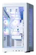 foto de CAJA ZALMAN P60 WHITE ATX 3 XVENT 120MM ARGB 2XUSB 3.0 NEGRO S/N FUENTE
