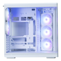 foto de CAJA ZALMAN P60 WHITE ATX 3 XVENT 120MM ARGB 2XUSB 3.0 NEGRO S/N FUENTE