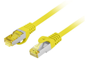 foto de CABLE RED LANBERG LATIGUILLO CAT.6A S/FTP LSZH CU 0.5M AMARILLO FLUKE PASSED