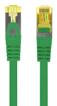 foto de CABLE RED LANBERG LATIGUILLO CAT.6A S/FTP LSZH CU 1M VERDE FLUKE PASSED