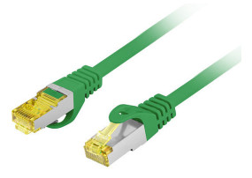 foto de CABLE RED LANBERG LATIGUILLO CAT.6A S/FTP LSZH CU 1M VERDE FLUKE PASSED