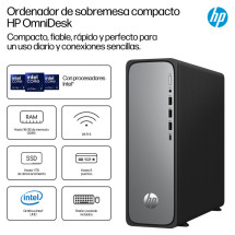 foto de HP OmniDesk Slim S03-0018ns Intel? Core? i5 i5-14400 16 GB DDR5-SDRAM 512 GB SSD Windows 11 Home Torre PC Plata