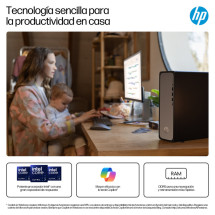 foto de HP OmniDesk Slim S03-0018ns Intel? Core? i5 i5-14400 16 GB DDR5-SDRAM 512 GB SSD Windows 11 Home Torre PC Plata