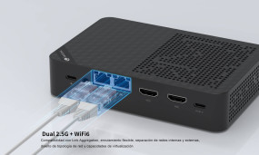 foto de MINI PC LEOTEC NAS SERVER INTEL N150 12GB LPDDR5 + 64GB eMMC + 512GB NVME + 3x22