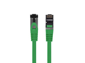 foto de CABLE RED LANBERG LATIGUILLO CAT.8.1 S/FTP LSZH CU 0.5M VERDE FLUKE PASSED