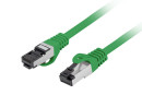foto de CABLE RED LANBERG LATIGUILLO CAT.8.1 S/FTP LSZH CU 0.5M VERDE FLUKE PASSED