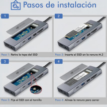 foto de LEOTEC DOCKING STATION 8-1 CON CAJA EXTERNA SSD M2