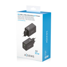 foto de CARGADOR AISENS GAN 65W 2XUSB-C PD3.0 QC4.0 1XUSB-A QC3.0 NEGRO
