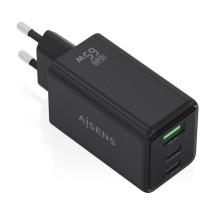 foto de CARGADOR AISENS GAN 65W 2XUSB-C PD3.0 QC4.0 1XUSB-A QC3.0 NEGRO