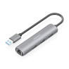 foto de USB3.0 DOCK AISENS USB-A A ETHERNET GIGABIT HUB 3XUSB-A GRIS 15CM