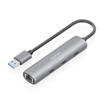 foto de USB3.0 DOCK AISENS USB-A A ETHERNET GIGABIT HUB 3XUSB-C GRIS 15CM