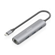 foto de DOCK AISENS USB-C A ETHERNET GIGABIT HUB 3XUSB-A GRIS 15CM