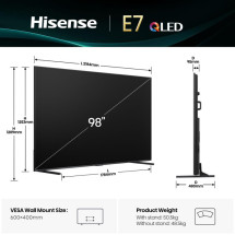 foto de TV HISENSE 98E7Q 98 4K ULTRA HD SMART TV WIFI NEGRO