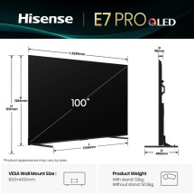 foto de TV HISENSE 100E7Q PRO 100 4K ULTRA HD SMART TV WIFI NEGRO