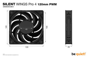 foto de VENTILADOR BE QUIET SILENT WINGS PRO 4 120MM PWM