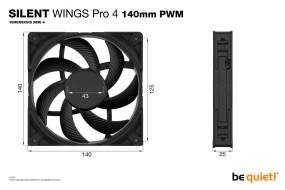 foto de VENTILADOR BE QUIET SILENT WINGS PRO 4 140MM PWM