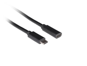 foto de CABLE LANBERG USB-C 3.1 MACHO/HEMBRA 0.5M NEGRO