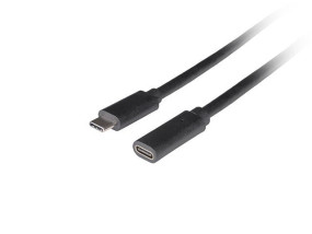 foto de CABLE LANBERG USB-C 3.1 MACHO/HEMBRA 0.5M NEGRO