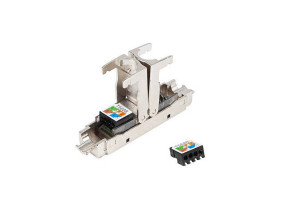 foto de CONECTOR LANBERG ADAPTADOR 2X RJ45 CAT6 FTP PLUG 8P8C TOOL-LESS