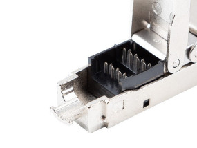 foto de CONECTOR LANBERG ADAPTADOR 2X RJ45 CAT6 FTP PLUG 8P8C TOOL-LESS