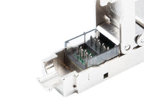 foto de CONECTOR LANBERG ADAPTADOR 2X RJ45 CAT6A FTP PLUG 8P8C TOOL-LESS