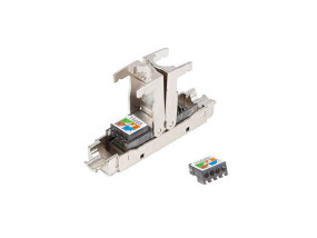 foto de CONECTOR LANBERG ADAPTADOR 2X RJ45 CAT6A FTP PLUG 8P8C TOOL-LESS