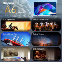 foto de TV HISENSE 43A6S 43 UHD 4K SMART TV DOLBY VISION MODO JUEGO PLUS AIRPLAY