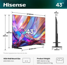 foto de Hisense 43Q7S 109,2 cm (43) 4K Ultra HD Smart TV Wifi Negro