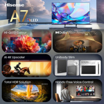 foto de TV HISENSE 65A7S 65 UHD 4K QLED DOLBY VISION ATMOS DISENO UNIBODY HDR10+