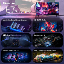 foto de TV HISENSE 65E7S PRO 65 UHD 4K QLED GAMING 144HZ DOLBY VISION AMD FREESYNC