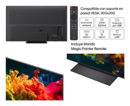 foto de TV LG 65QNED81B6A.AEU 65 QNED EVO MINILED PEANA CENTRAL WIFI HDMI X3