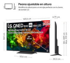 foto de TV LG 65QNED81B6A.AEU 65 QNED EVO MINILED PEANA CENTRAL WIFI HDMI X3