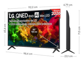foto de TV LG 50QNED81B6C.AEU 50 QNED EVO MINILED PATAS LATERALES WIFI HDMI X3