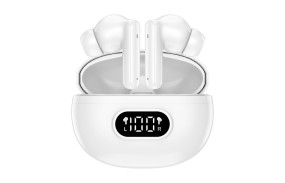 foto de AURICULARES BLUETOOTH DENVER INALAMBRICOS CON ENC (4 MICROFONOS) BLANCO